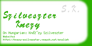 szilveszter knezy business card